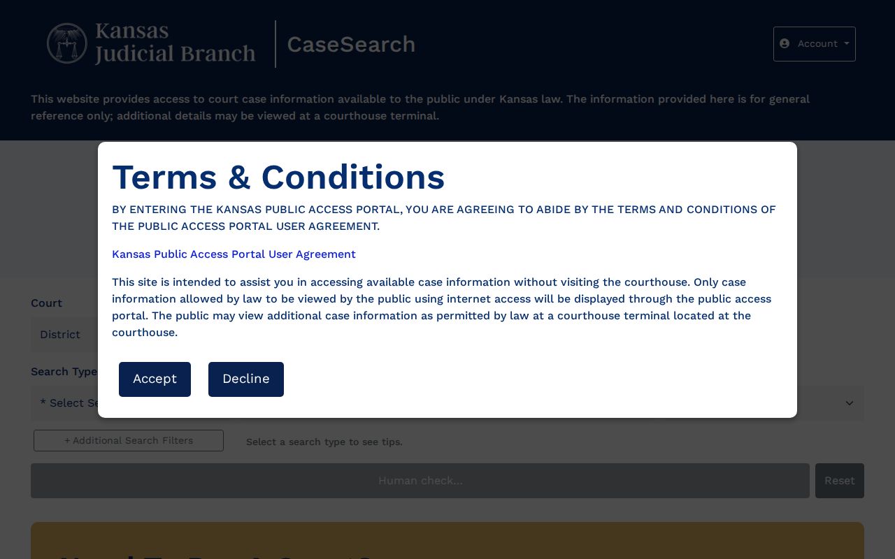 Hamilton County court docket CaseSearch controls